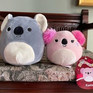 Squishmallows Plush Koala Pair - Gray and Pink